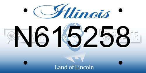 N615258 Illinois License Plate