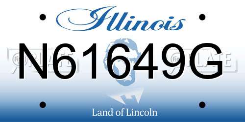 N61649G Illinois License Plate