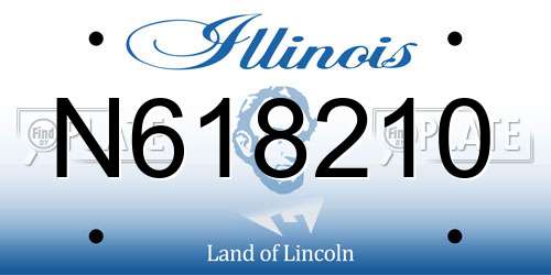 N618210 Illinois License Plate