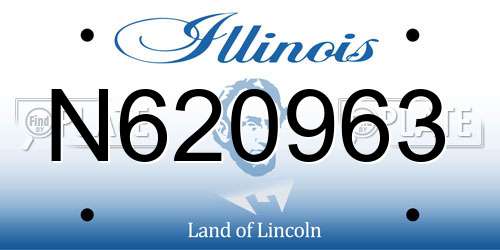 N620963 Illinois License Plate