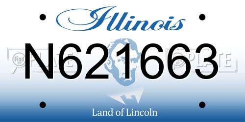 N621663 Illinois License Plate