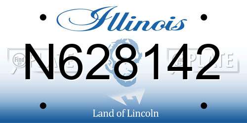 N628142 Illinois License Plate