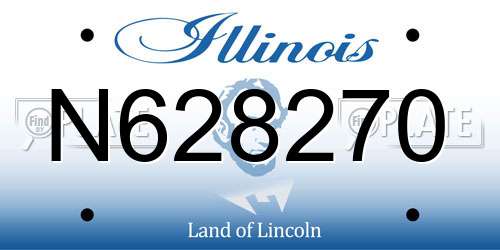 N628270 Illinois License Plate