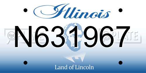 N631967 Illinois License Plate