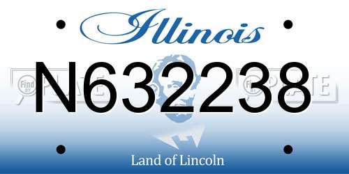 N632238 Illinois License Plate