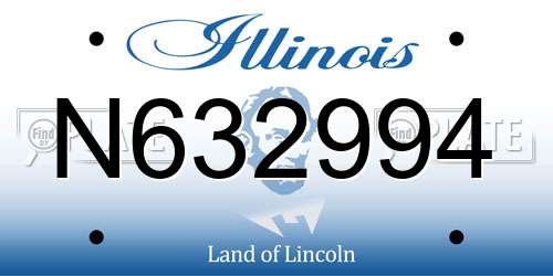 N632994 Illinois License Plate