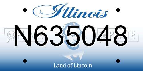 N635048 Illinois License Plate