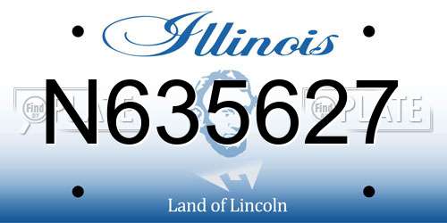 N635627 Illinois License Plate