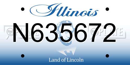 N635672 Illinois License Plate