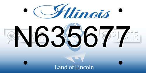 N635677 Illinois License Plate