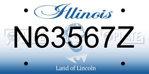 N63567Z Illinois License Plate