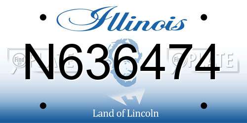 N636474 Illinois License Plate