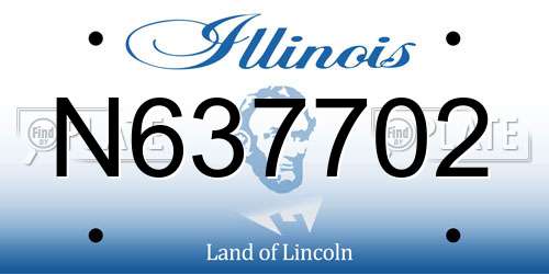 N637702 Illinois License Plate