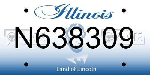N638309 Illinois License Plate