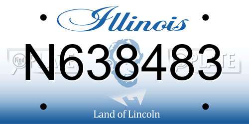 N638483 Illinois License Plate