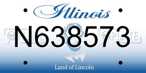 N638573 Illinois License Plate