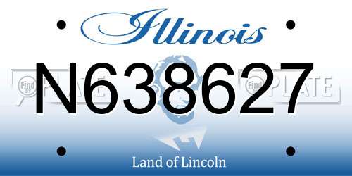 N638627 Illinois License Plate