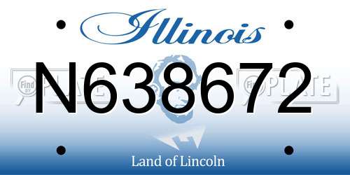 N638672 Illinois License Plate