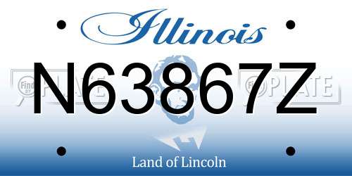 N63867Z Illinois License Plate