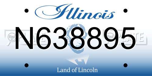 N638895 Illinois License Plate