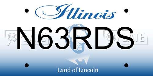 N63RDS Illinois License Plate