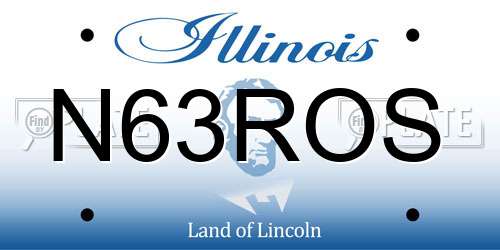 N63ROS Illinois License Plate