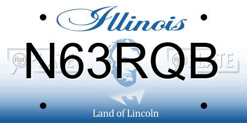 N63RQB Illinois License Plate