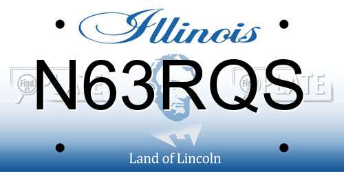 N63RQS Illinois License Plate