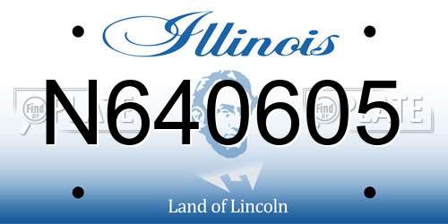 N640605 Illinois License Plate