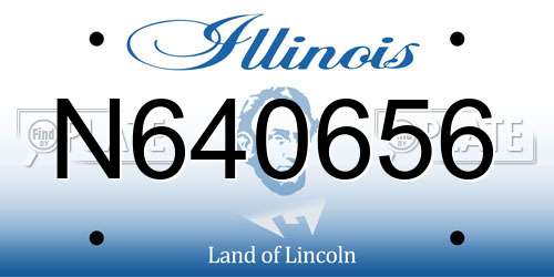 N640656 Illinois License Plate