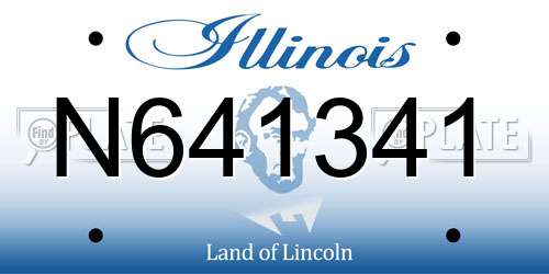 N641341 Illinois License Plate