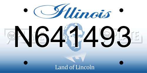 N641493 Illinois License Plate