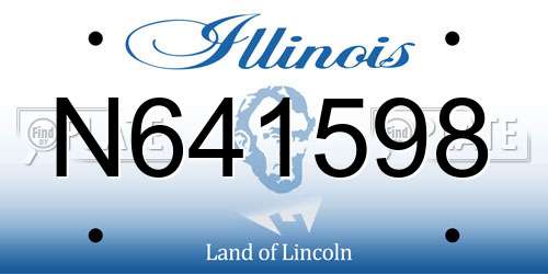 N641598 Illinois License Plate