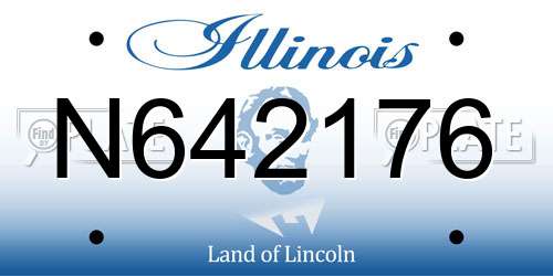 N642176 Illinois License Plate