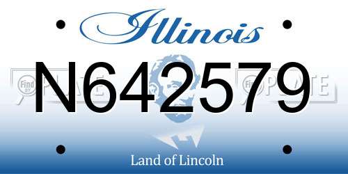 N642579 Illinois License Plate