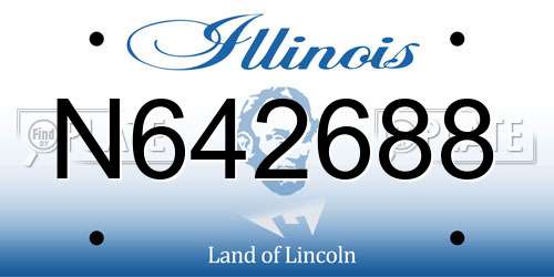 N642688 Illinois License Plate
