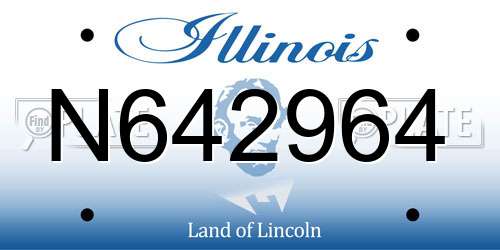 N642964 Illinois License Plate
