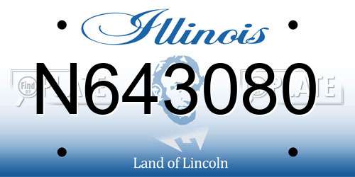 N643080 Illinois License Plate