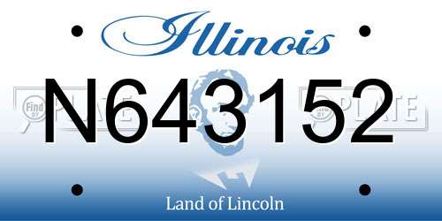 N643152 Illinois License Plate