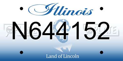 N644152 Illinois License Plate