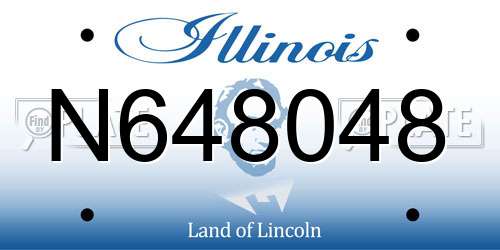 N648048 Illinois License Plate