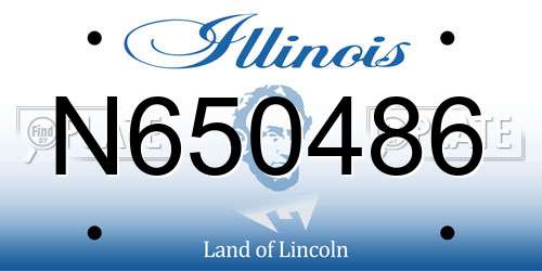 N650486 Illinois License Plate