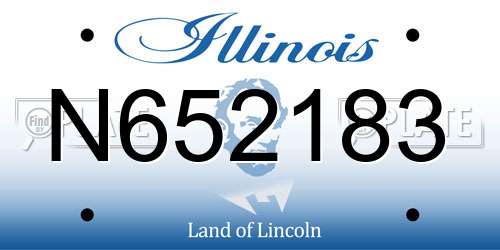 N652183 Illinois License Plate