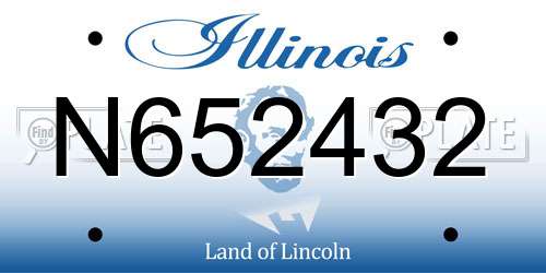 N652432 Illinois License Plate