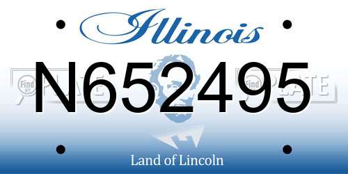 N652495 Illinois License Plate