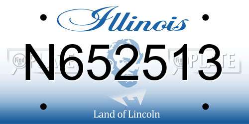 N652513 Illinois License Plate