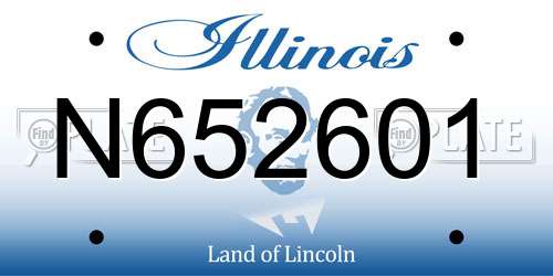 N652601 Illinois License Plate