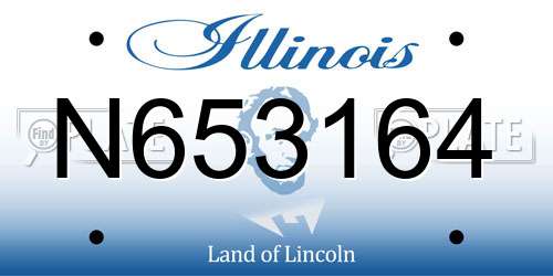 N653164 Illinois License Plate