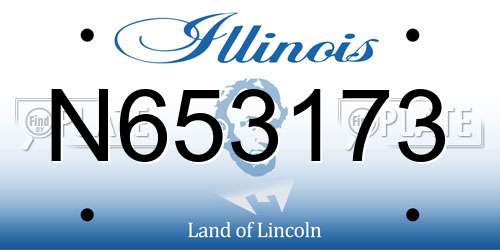N653173 Illinois License Plate