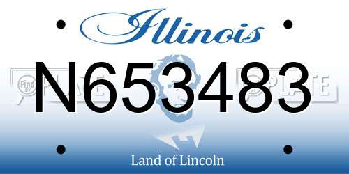 N653483 Illinois License Plate